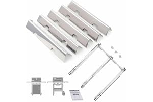SafBbcue 7636 Grill Parts Kits for Weber Spirit I & Spirit II 300 Series,Flavorizer Bars 7636 & 69787 Burner Tube Replacement for Weber Spirit E310 E320 E330 S310 S320 Grills,SUS 304 Stainless Steel