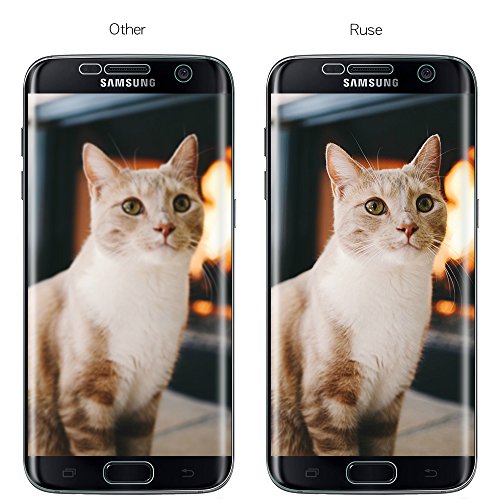 [4 Stück] Galaxy S7 Edge Schutzfolie, Rusee Clear Screen Protector Klar Panzerfolie Display Schutzfolie Displayschutz Folie Anti-Fingerabdruck Displayschutzfolie [Vollständige Abdeckung] [Schmutzresistent] [HD Anti-Luftpolsterfolie] [Blasenfreie Anti-Kratz] für Samsung Galaxy S7 Edge - 5