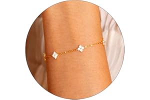 Aidenn Armband Damen Gold mit Cubic Zirkonia Blumen 925 Silber Bracelet für Mädchen,Goldene/Silver Stapelbare Armbander Handmade Schmuck Geschenk