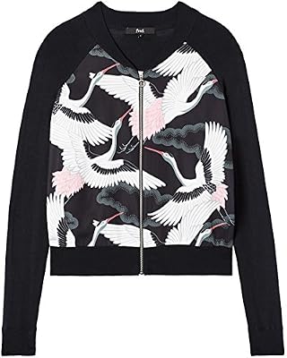 FIND Jersey Bomber Pull Femme, Noir (As Image), 40 (Taille Fabricant: Medium)