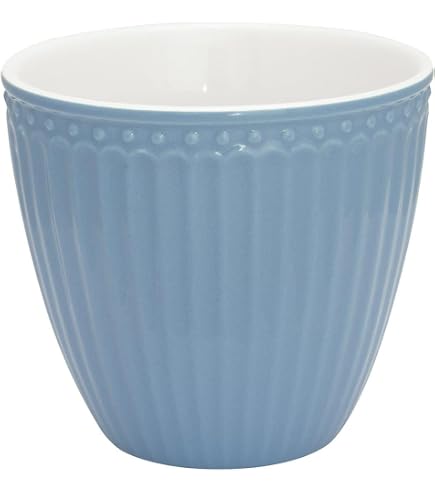 GreenGate Alice Tasse – Latte Cup Aus Porzellan, 300 Ml, In Stone Grey