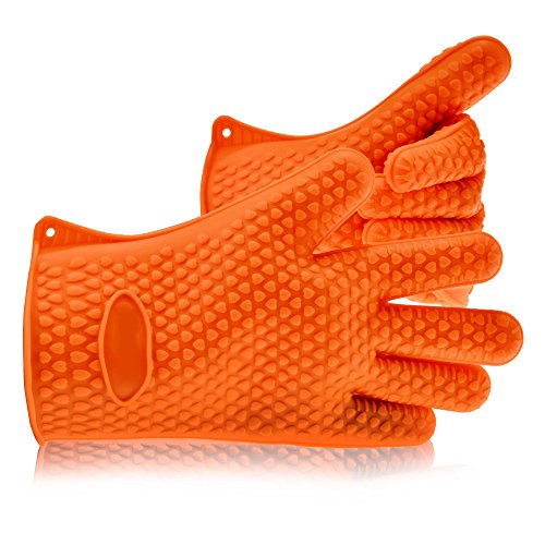 Preisvergleich Produktbild Teamyy 1 Paar Backhandschuhe Silikon Topfhandschuhe Ofenhandschuhe Kochhandschuhe Grillhandschuhe