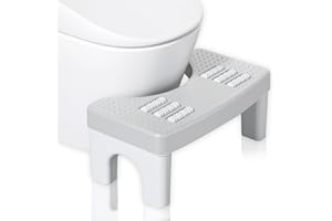 Cnwinu Toilet Stool,Toilet's Stool Squat for Bathroom,Poop Stools with Massage Function,As a Constipation Relief for Adults,Non Slip Toilet Footrest Suitable for Adults and Children(White)