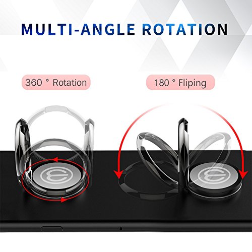 Meidom Smartphone Fingerhalterung 360Â° drehbarer Ringhalter Auto Finger-Halter Finger-Halterung Fitness Halterung Hand Handy Ring fÃ¼r Apple iPhone,Samsung,Huawei,Sony, iPad-Schwarz