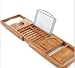 Produktbild BATH SPA Premium Natural Bambus ausziehbar Bad Caddy, Wein Glas Halter, Gerät Halter (Tablet, iPad, Kindle, Smart Phone Gerät) ein echter Home Spa Erlebnis