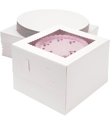 5 Tortenkartons 30x30cm - Höhenverstellbar 15/23cm Für Kuchen & Torten