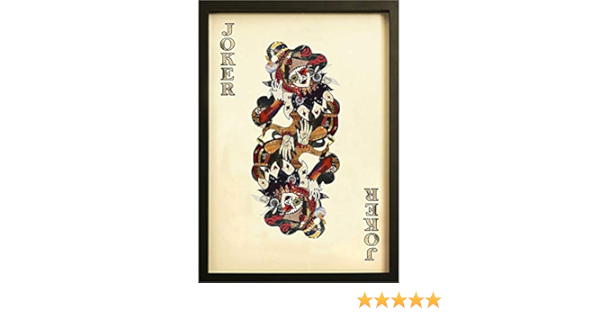 Febland Joker Playing Card Collage Wall Art Multi Colour Small Amazon Co Uk Home Kitchen