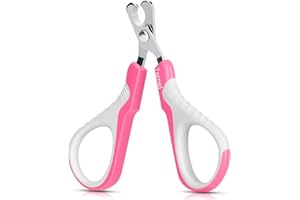Tarnel Recortador de Tijeras para Mascotas Gato Tijeras recortador para Gatos Conejos y Animales pequeño cortaúñas para Garras de Gato Tijeras Acero Inoxidable diseño Curvo de 25 Grados