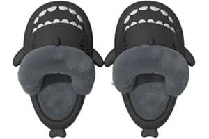 NIBESSER Pantofole Squalo Bambina Ciabatte Bambino Invernali Pelose Ciabatte Squalo Bambino Inverno Impermeabili Pantofole da Casa con Suola Spessa Comode Antiscivolo Lavabili