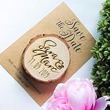save the date karten hochzeit magnet  Save the Date Magnet mit Karte Hochzeit - Baumscheibe - echtes Holz