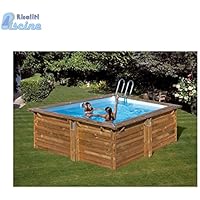 Gre Piscina Cuadrada Madera Carra 300x300x119 Cm 790093