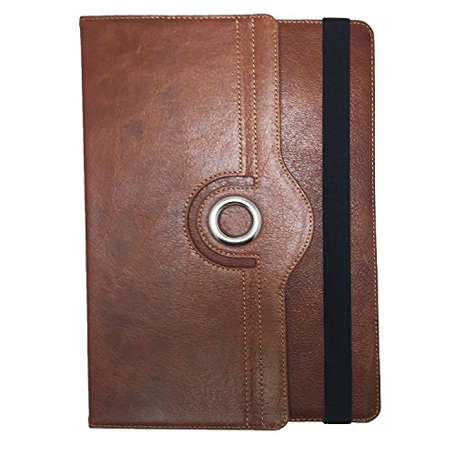 Tablet Tasche für Samsung Galaxy Tab S3 T825 Schutz Hülle Etui Case + Touch Pen – 9.7 Zoll Echtleder Braun 360° - 4