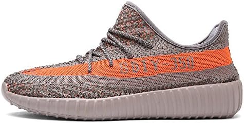Poll Verll Mens Womens Unisex Couple Casual Fashion Sneakers Breathable Athletic Running Shoes โฆ (EU 43/UK 9, Gray/Orange)