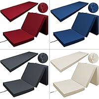 Klappmatratze Matratze G&auml;stebett G&auml;stematratze Bett Faltmatratze Klappbett Liege Creme