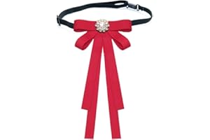 Elegtiskas Bow Brooch Pin Bow Tie Formal Pre Tied Bow Ties Collar for Women Girls