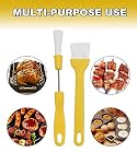 Romanticist Flache Metall Grill Spieße – 42 cm Edelstahl Grillen BBQ Stick Spieße mit Basting Pastry Pinsel – Bild 7