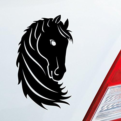 Car Sticker in your choice of colours – Horse Head Pony Ride Horse Lovers 15x9 cm – Auto Sticker Foil