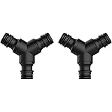 Norjews Y-Stück Schlauchabzweigung, 2-Wege-Schlauchabzweiger, Anschluss im Schlauchverlauf zum Übergang 13 mm (G 1/2") Schläu