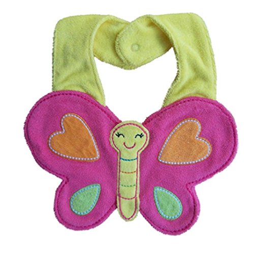 Auxma bebé Kids infantiles de dibujos animados impermeable almuerzo baberos toalla de saliva