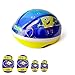 Produktbild 3-teiliges SET Spongebob Schwamkopf Unisex Kinder Helm, Knieschoner, Ellbogenschoner für Fahrrad, Inliner, Scooter, Skateboard, Rollerskate,Waveboard im original Design, Neu