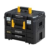 Capacidad para 21.5 litros STANLEY FATMAX FMST1-71981 - Maleta multiusos para herramientas con cajonera doble TSTAK II y IV