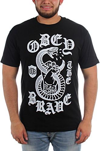 Obey The Brave - Mens Spitting Venom T-Shirt, Medium, Black