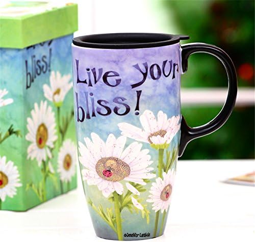 FUJIANAN Mugs with lid gift box hand painted coffee cups ceramic cups office cups