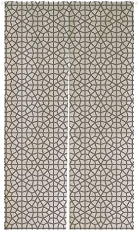 Custom Popular Graceful Grey Circles And Little Pattern Noren Doorway Curtain Entrance Decor 85x150cm
