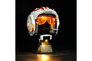 LocoLee Zestaw świateł LED kompatybilny z kaskiem LEGO Luke Skywalker, zestaw oświetlenia LED, kompatybilny z kaskiem LEGO 75327 firmy Luke Skywalker – tylko zestaw świateł, nie jest to model