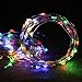 Produktbild Telckabel Lichterkette 10M 100er LEDs Kupferdraht Lichterketten IP67 Wasserdichte Beleuchtung mit Batteriebetrieb, Dekoration für Garten, Party, Weihnachten, Neujahr, Hochzeit, Innen und Außen (Bund,vier Farbe)