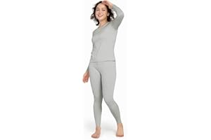 LAPASA Completo Termico Donna Fodera in Micropile Calore Base L17 - Abbigliamento Intimo Invernale Maglietta Pantaloni Calzamaglia Tuta Sci Trekking