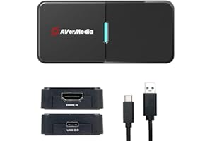 AVerMedia Live Streamer Cap 4K-Broadcast Live, Vlog or Record via Action Cam, Camcorder, DSLR or Mirrorless Camera in 1080p60 or 4K 30fps, HDMI Video Capture Card, USB 3.0 (BU113)
