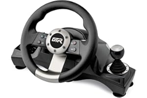 INDECA BUSINESS HANDORU ELITE GTR RACING WHEEL - INDECA Volante de Carreras con Pedales (compatible con Playstation 4, Playstation 3, Switch y PC)