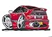 Produktbild Honda CRX – Rot – Koolart Premium Qualität Schweres Mauspad 0196