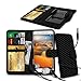 Price comparison product image N4U Online® - Clip On PU Leather Wallet Case Cover & Earphone For verykool SL4500 Fusion - Carbon Fibre