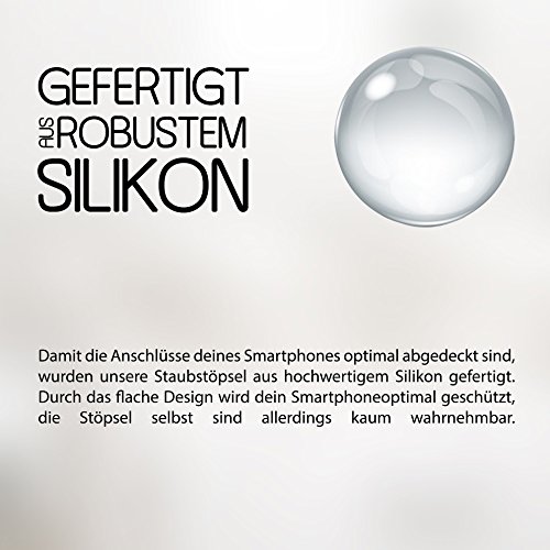 10x Staubschutz StÃ¶psel Smartphone by innoGadgets | Staubstecker, Schutz fÃ¼r Android Micro-USB Anschluss - Samsung Galaxy S7 | Silikon StaubstÃ¶psel | Transparent