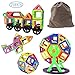 Produktbild Baby Pig Magnetische Bausteine 70 Pcs Standard-Set, Regenbogen magnetische BAU Kleinkinder Spielzeug Kreativität Lernspielzeug mit Guide Booklet für Urlaub und Geburtstag Geschenk