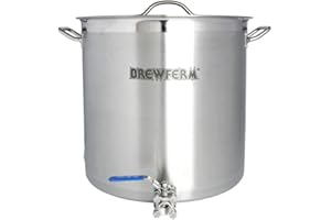 Brewferm® cuve de brassage inox 50 l avec robinet à boisseau sphérique (40 x 40 cm)