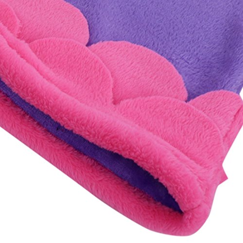 Tagesdecke Fleece Decke Schlafsack Meerjungfrau Schwanz-flosse Kuscheldecke Mädchen Kostüm perfekt für alle Jahreszeiten (Rosa-lila, Small) - 3