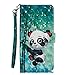 Produktbild Bear Village® Huawei P30 Pro Hülle, Flip Leder Handyhülle Brieftasche Tasche mit Kartensfach, TPU Innere Ledertasche für Huawei P30 Pro, Panda