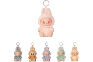 LEGQYJK La-bubu Keychains, La-bubu Peluche Portachiavi, Biglietto da Appendere La-bubu, La-bubu Plush Toys, La-bubu Figuredoll Giocattoli per Bambini Regaloes Compleanno (B)