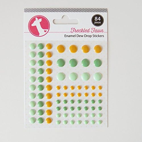 Freckled Fawn Rustic Dew Drops Enamel Dots 84 pieces Green