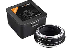 K&F CONCEPT FD-EOS R Bajonettadapter Objektiv Ring für Canon FD Objektiv auf Canon EOS R-Mount Spiegellose Vollformatkamera Canon EOS RF RP