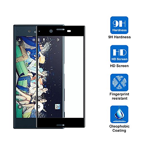 Sony Xperia XZ Displayschutzfolie, AVIDET Hohe Qualität 3D vorgerundet PET HD Ultra-klar glasfolie Display Schutz Folie Vollschutz-mit ultra-Stärke, ultra-klare Transparenz für Sony Xperia XZ, ( Schwarz)