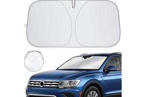 Ventdest Car Windshield Sun Shade, Block UV Rays Sun Visor Protector, Front Window Sunshades, Foldable Car Windscreen Sunshade to Keep Vehicle Cooler, Easy to Use (142 x 80 cm)
