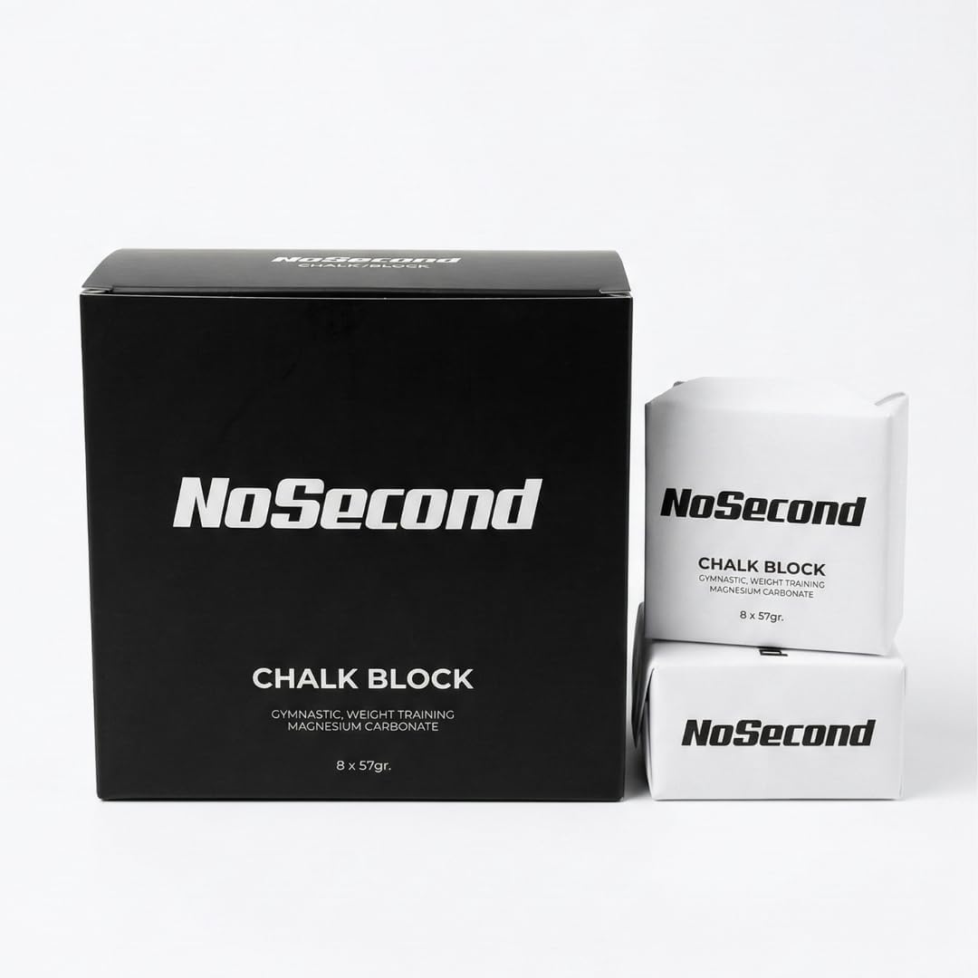 NS NOSECOND Magnesio (8 Bloques de Tiza) para Cross Training y Escalada | Tiza Antideslizante para Mejorar el Agarre y Absorber Humedad | Bloque de Carbonato de Magnesio Resistente al Sudor