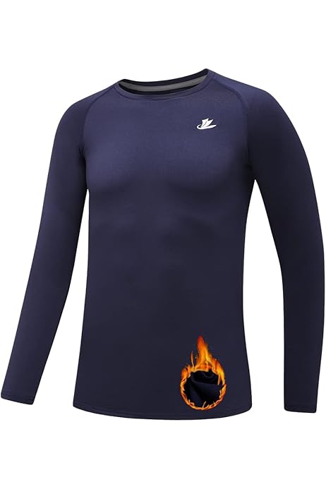 Boys Hockey Base Layer LEAO Youth Boys Compression Shirt Long Sleeve Fleece Quick Dry Sports Baselayer Soccer Baseball Basketball Undershirt, Black/Black, XL : Buy Online At Best Price In KSA - Souq