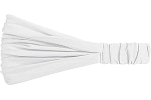 HATSHOPPING Hutshopping Haarband für Frauen - sportliches Bandana Kopftuch in Einheitsgröße (52-60 cm) - Stirnband Frühjahr Sommer weiß