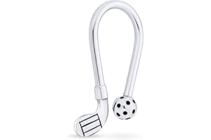 BLING JEWELRY Uomo Donna Golfer Sport Pallina da golf e Club U Portachiavi Golf Portachiavi Pallina-Vite Punta Ossidata .925 Argento
