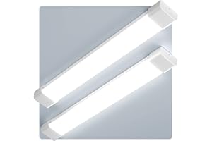 ‎STEO Anten 2 x LED Feuchtraumleuchte 150cm | 45W Feuchtraumlampe | Kaltweiß 6000K 4950LM Werkstattlampe | IP65 Wasserfest Wannenleuchte | Wasserdicht Kellerleuchte für Büros Keller Werkstätten Garage